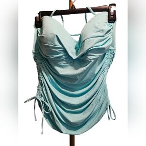 Bleu Rod Beattie Light Aqua Swimsuit Top, 14